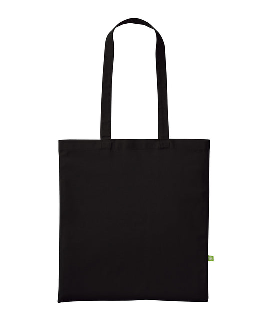 Nutshell® RL060 Organic cotton shopper long handle in Black