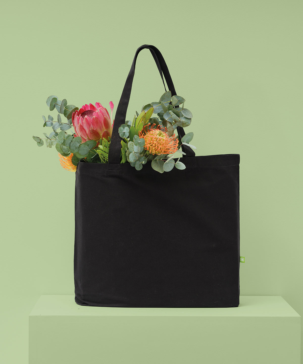 Nutshell® RL066 Organic canvas ‘flat base’ landscape shopper