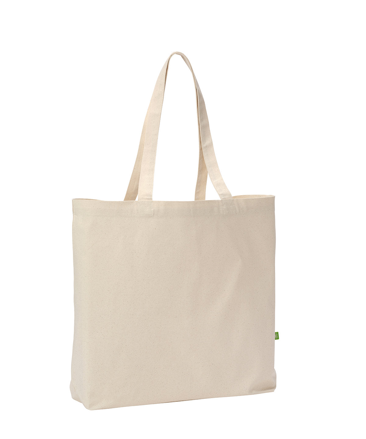 Nutshell® RL066 Organic canvas ‘flat base’ landscape shopper in Natural