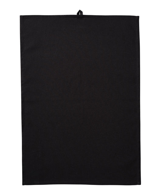 Nutshell® RL095 Organic cotton tea towel in Black