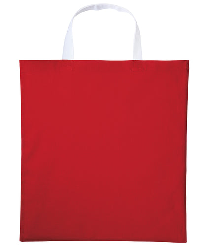 Nutshell® RL130 Varsity cotton shopper short handle in Fire Red/White