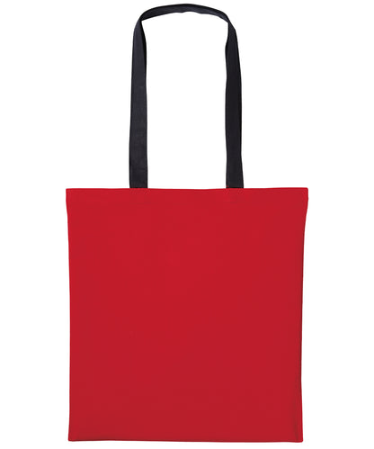Nutshell® RL150 Varsity cotton shopper long handle in Fire Red/Black