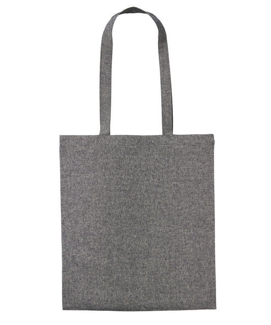 Nutshell® RL600 Recycled cotton shopper long handle in Black Marl