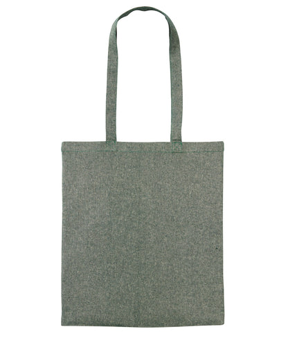Nutshell® RL600 Recycled cotton shopper long handle in Green Marl