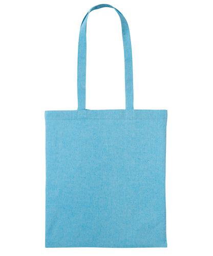 Nutshell® RL600 Recycled cotton shopper long handle in Sky Blue Marl