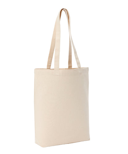 Nutshell® RL660 Recycled premium canvas ‘flat base’ shopper in Natural