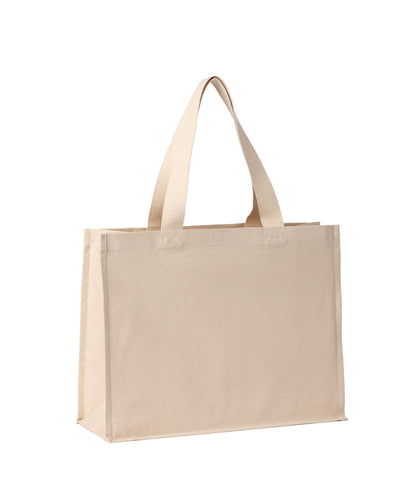 Nutshell® RL675 Recycled premium canvas stand-up shopper in Natural