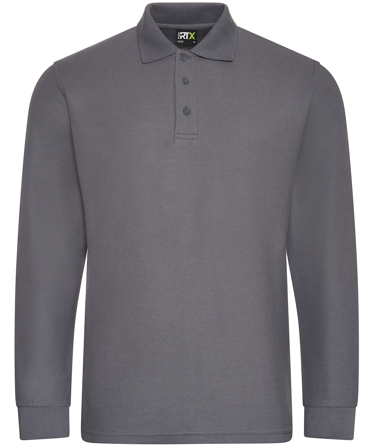 ProRTX RX102 Pro long sleeve polo in Solid Grey
