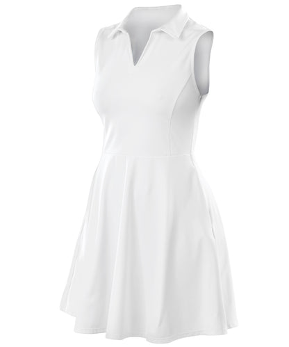 Spiro Recycled S799F Spiro recycled women’s fitness dress in White