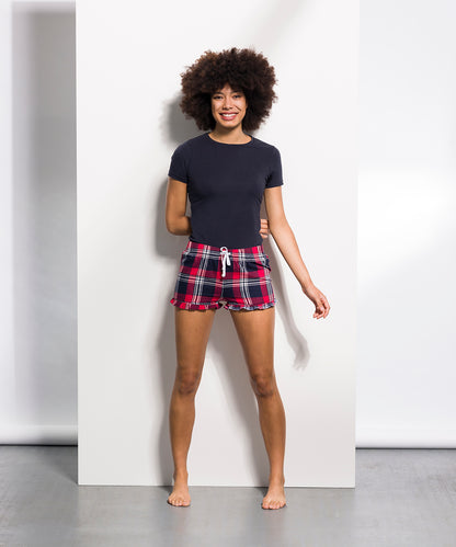 SF SK082 Women's tartan frill shorts