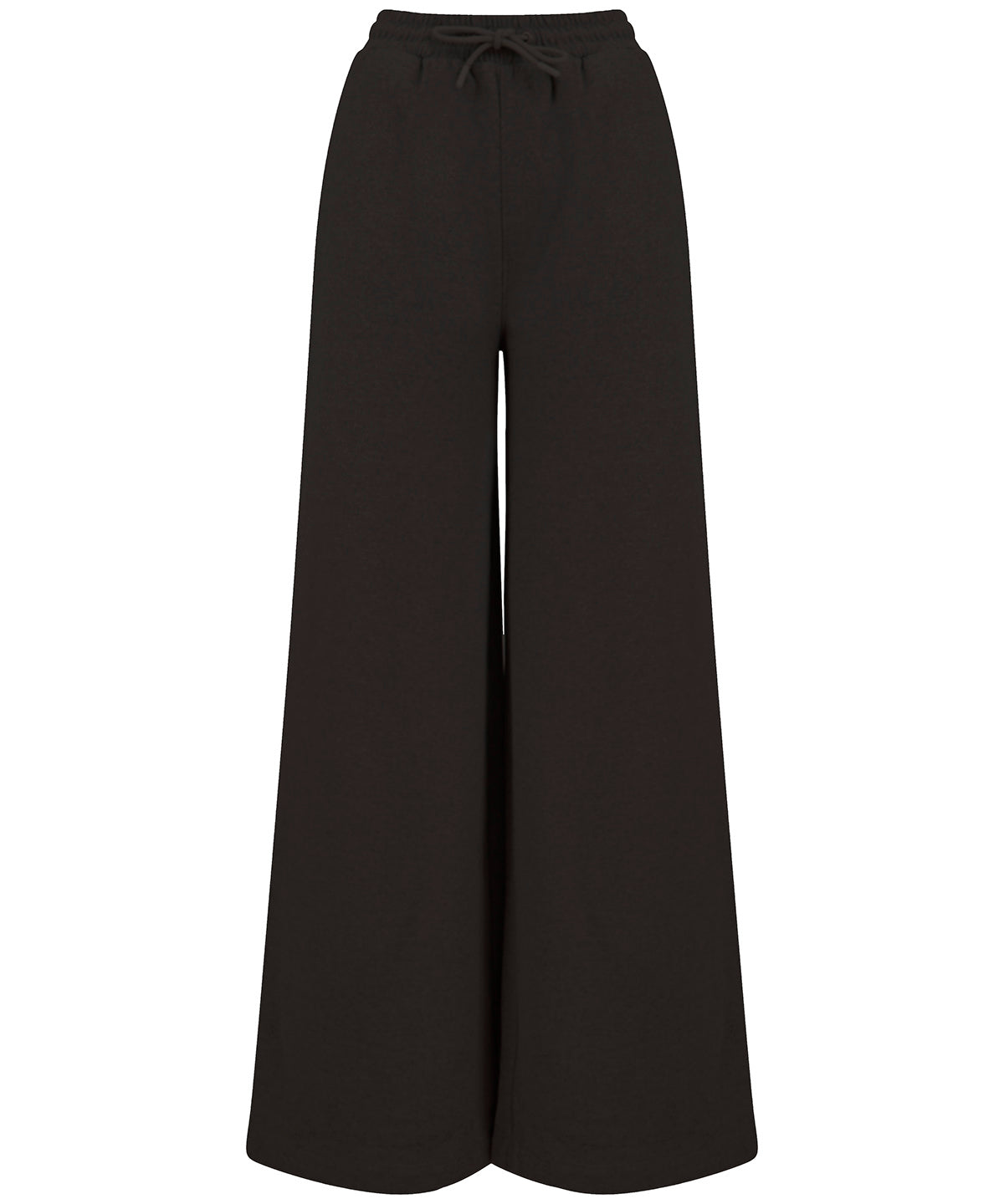 SF SK431 Women's sustainable fashion wide leg joggers in Black