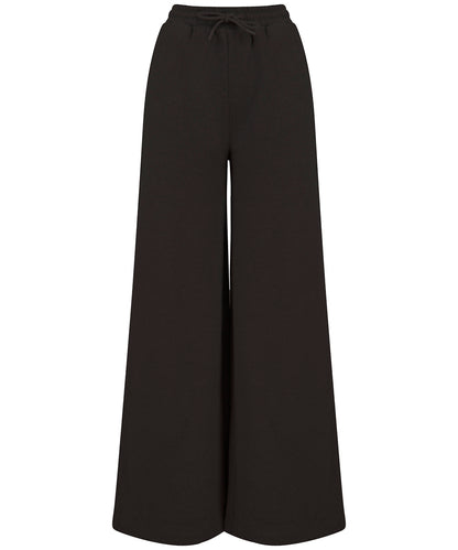 SF SK431 Women's sustainable fashion wide leg joggers in Black