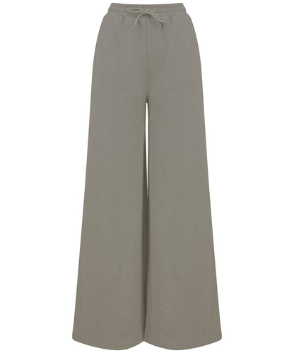 SF SK431 Women's sustainable fashion wide leg joggers in Khaki