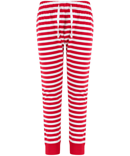 SF SM085 Kids cuffed lounge pants in Red/White Stripes