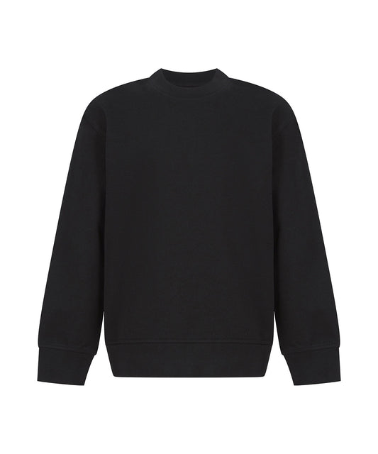 SF SM530 Kids sustainable fashion curved hem sweatshirt in Black