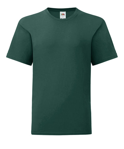 Fruit of the Loom SS023 Kids iconic 150 T in Forest Green