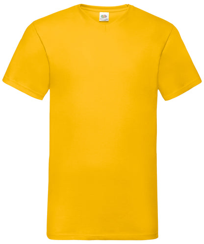 Fruit of the Loom SS034 Valueweight v-neck T in Sunflower