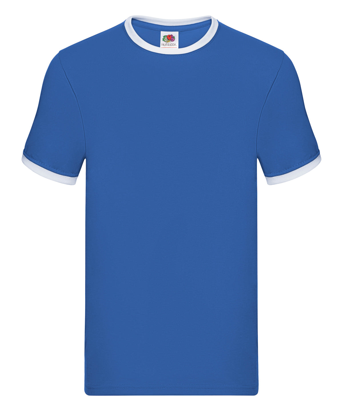 Fruit of the Loom SS168 Ringer T in Royal/White
