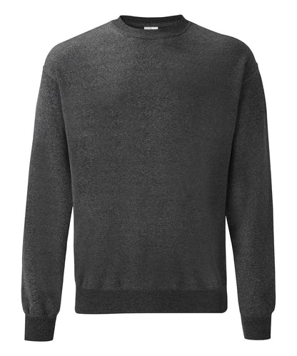 Fruit of the Loom SS200 Classic 80/20 set-in sweatshirt in Dark Heather Grey