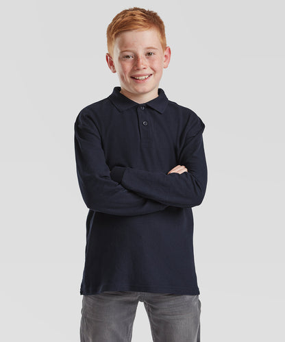 Fruit of the Loom SS320 Kids long sleeve 65/35 polo