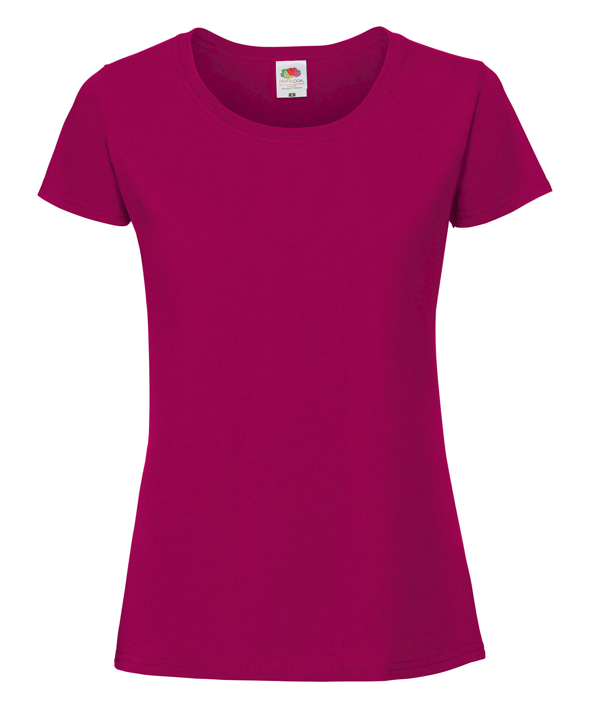 Fruit of the Loom SS424 Women's Iconic 195 ringspun premium t-shirt in Cranberry