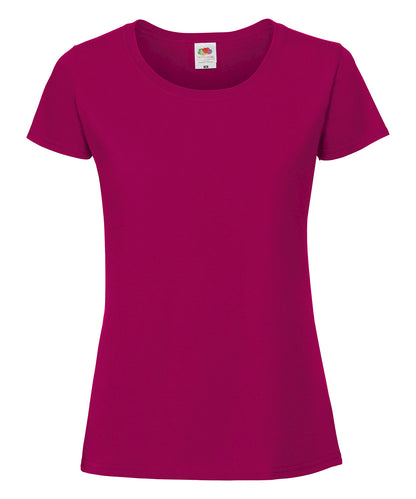 Fruit of the Loom SS424 Women's Iconic 195 ringspun premium t-shirt in Cranberry