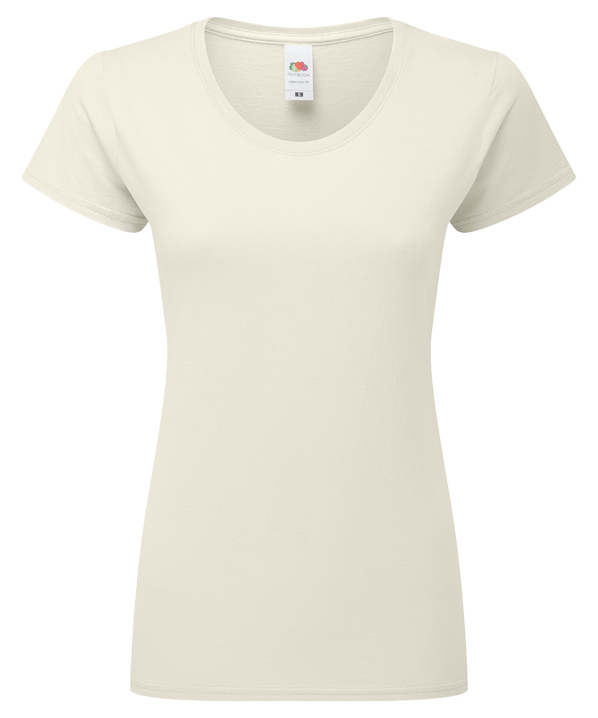 Fruit of the Loom SS424 Women's Iconic 195 ringspun premium t-shirt in Natural