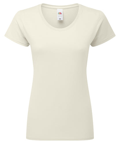 Fruit of the Loom SS424 Women's Iconic 195 ringspun premium t-shirt in Natural