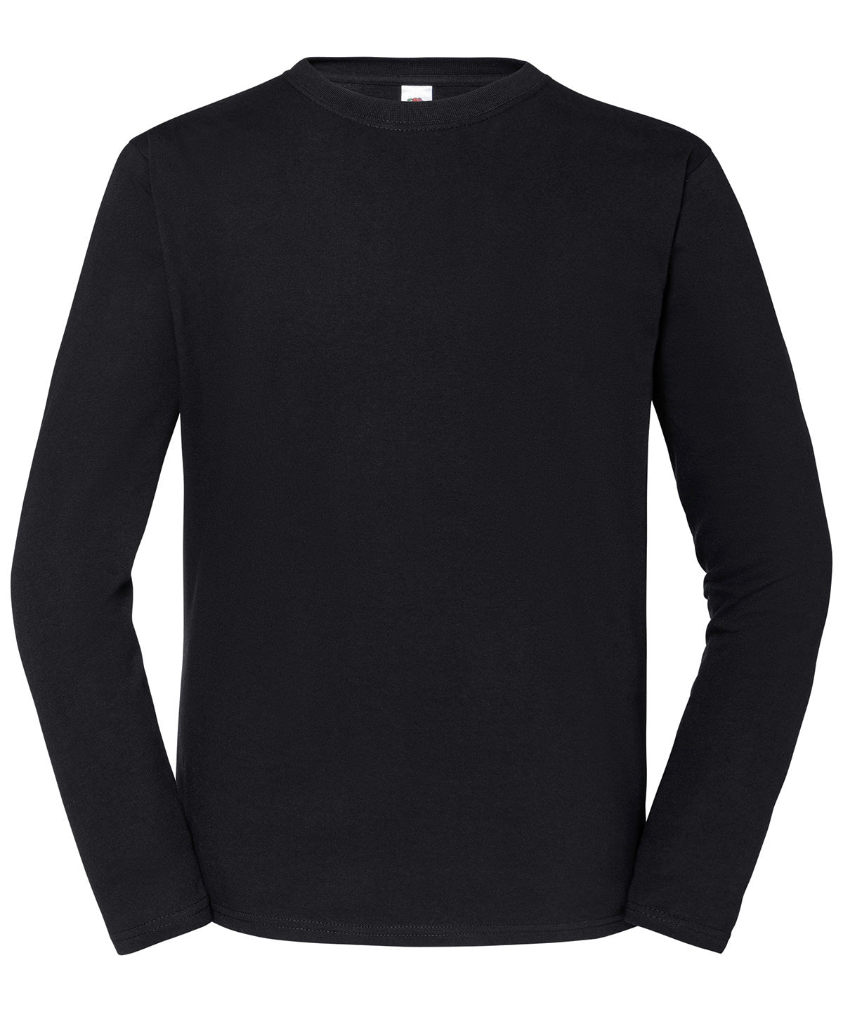 Fruit of the Loom SS434 Iconic 195 ringspun premium long sleeve T in Black*