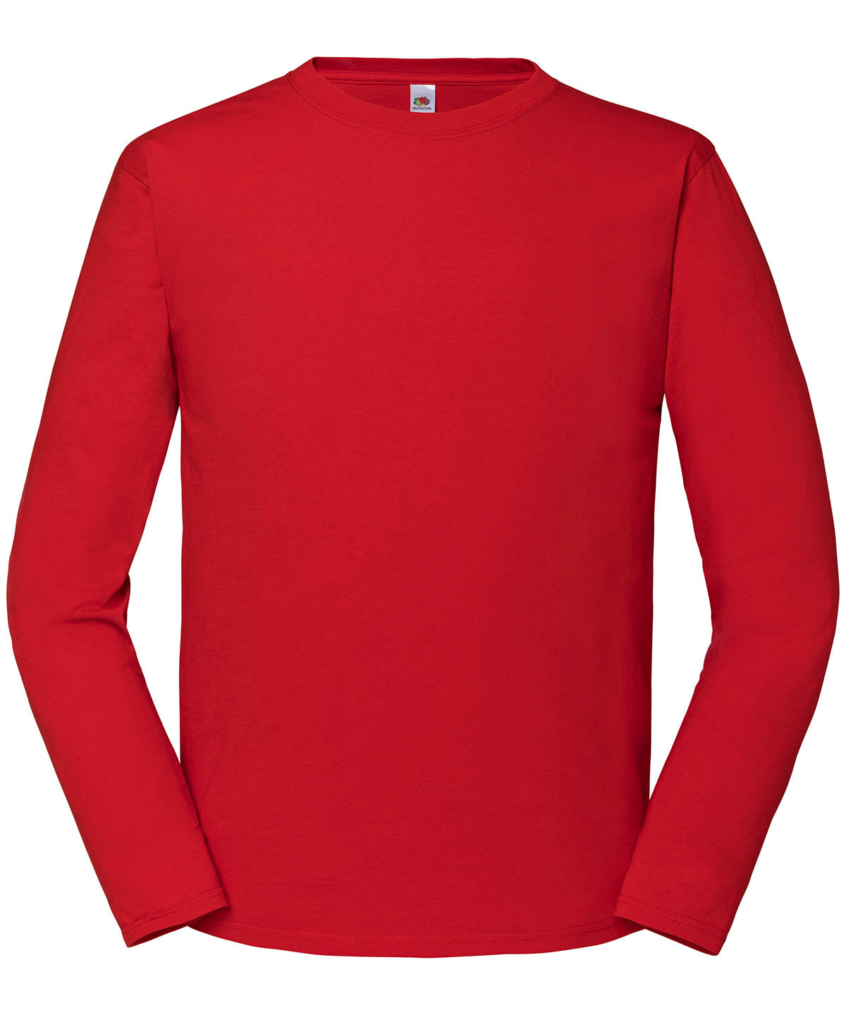 Fruit of the Loom SS434 Iconic 195 ringspun premium long sleeve T in Red
