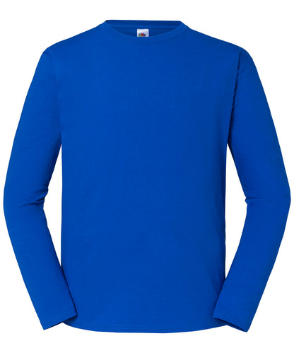 Fruit of the Loom SS434 Iconic 195 ringspun premium long sleeve T in Royal Blue