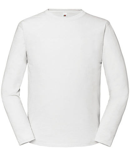 Fruit of the Loom SS434 Iconic 195 ringspun premium long sleeve T in White*