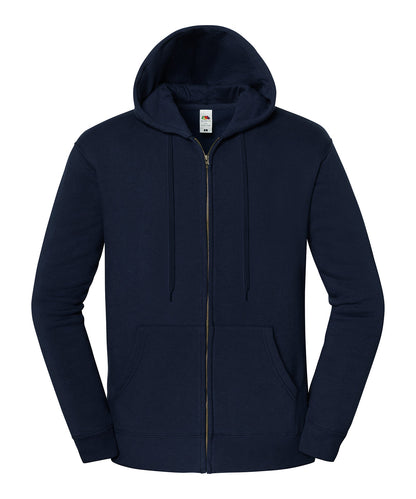 Fruit of the Loom SS443 Iconic premium hooded sweat jacket in Deep Navy*