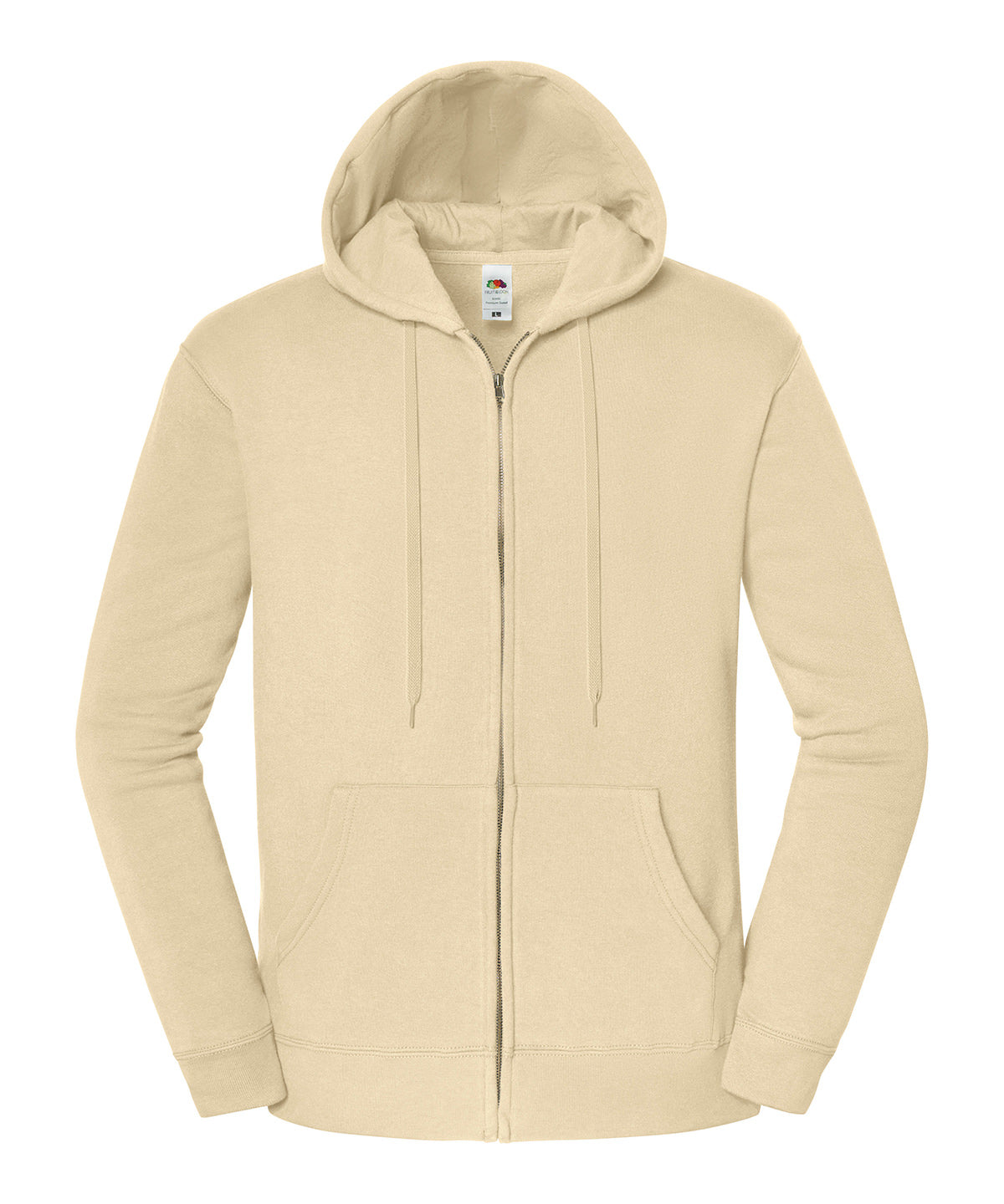 Fruit of the Loom SS443 Iconic premium hooded sweat jacket in Desert Sand