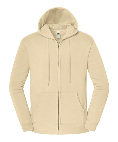 Fruit of the Loom SS443 Iconic premium hooded sweat jacket in Desert Sand