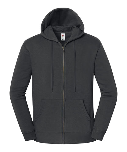 Fruit of the Loom SS443 Iconic premium hooded sweat jacket in Light Graphite