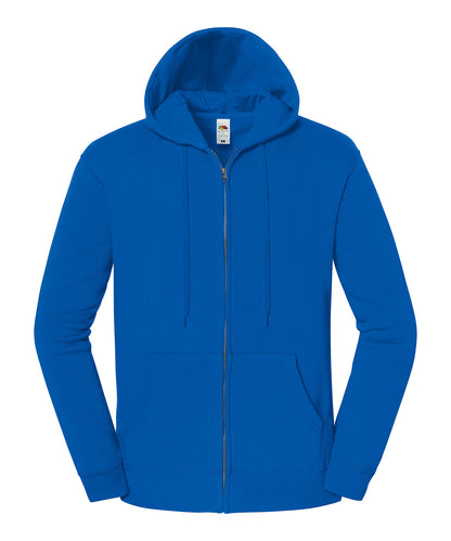 Fruit of the Loom SS443 Iconic premium hooded sweat jacket in Royal Blue