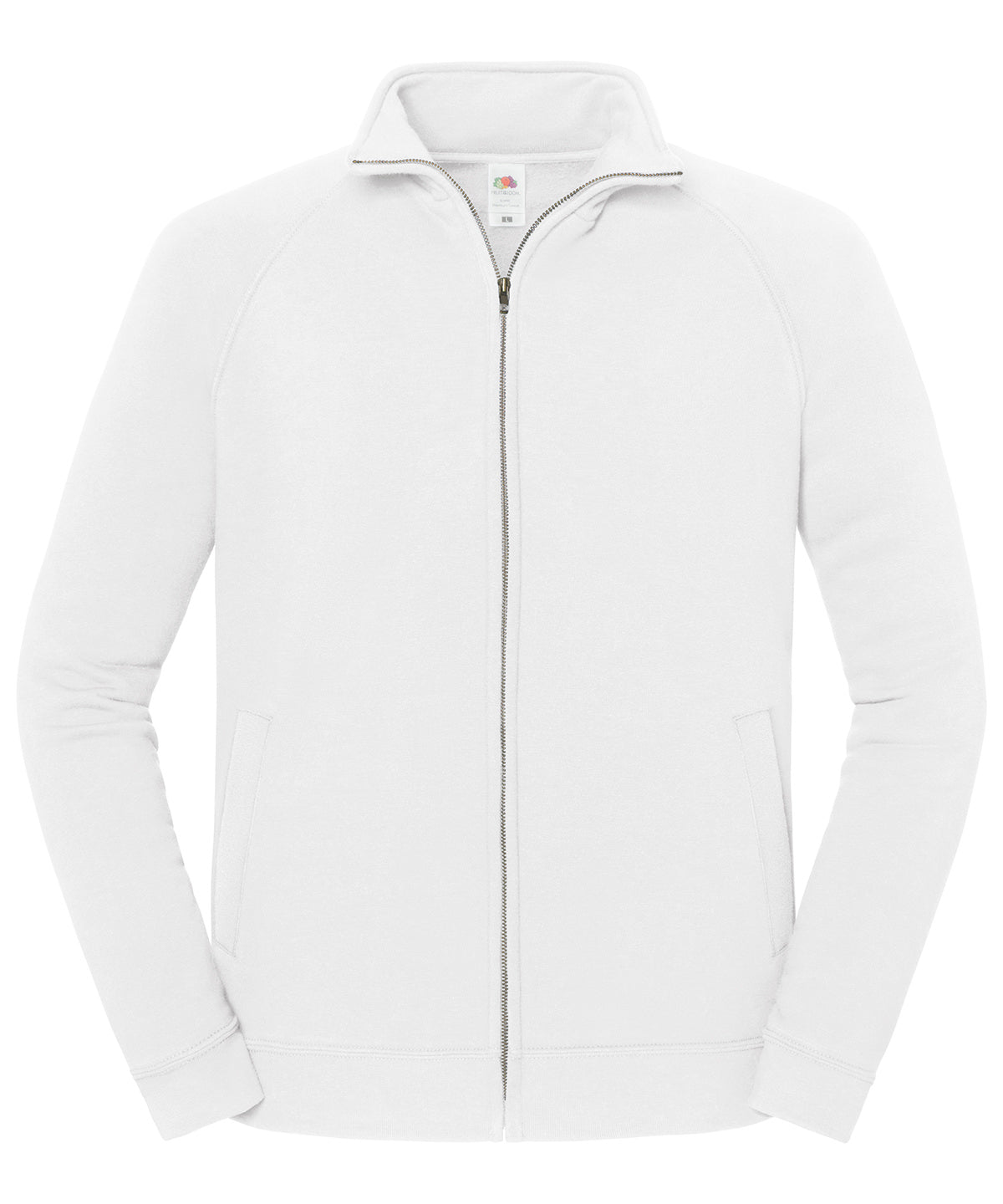 Fruit of the Loom SS445 Iconic premium sweat jacket in White