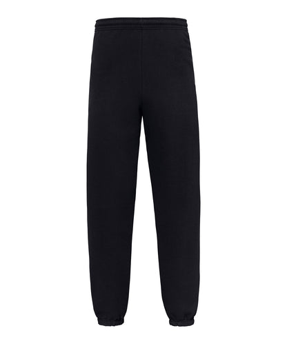 Fruit of the Loom SS446 Iconic premium elasticated cuff jog pants in Black