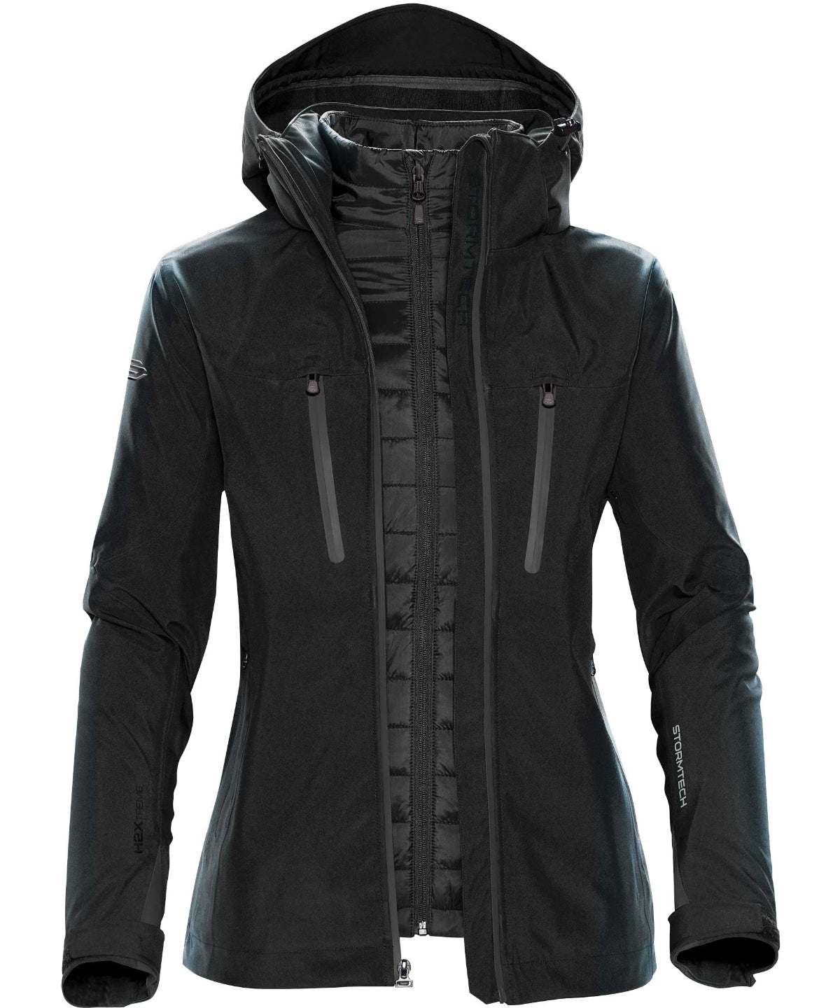 Stormtech ST194 Women's Matrix system jacket in Black/Carbon
