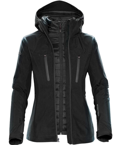 Stormtech ST194 Women's Matrix system jacket in Black/Carbon