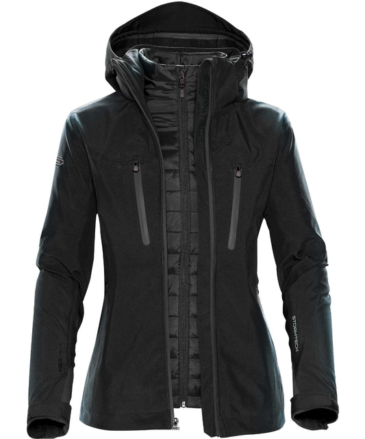 Stormtech ST194 Women's Matrix system jacket in Black/Carbon