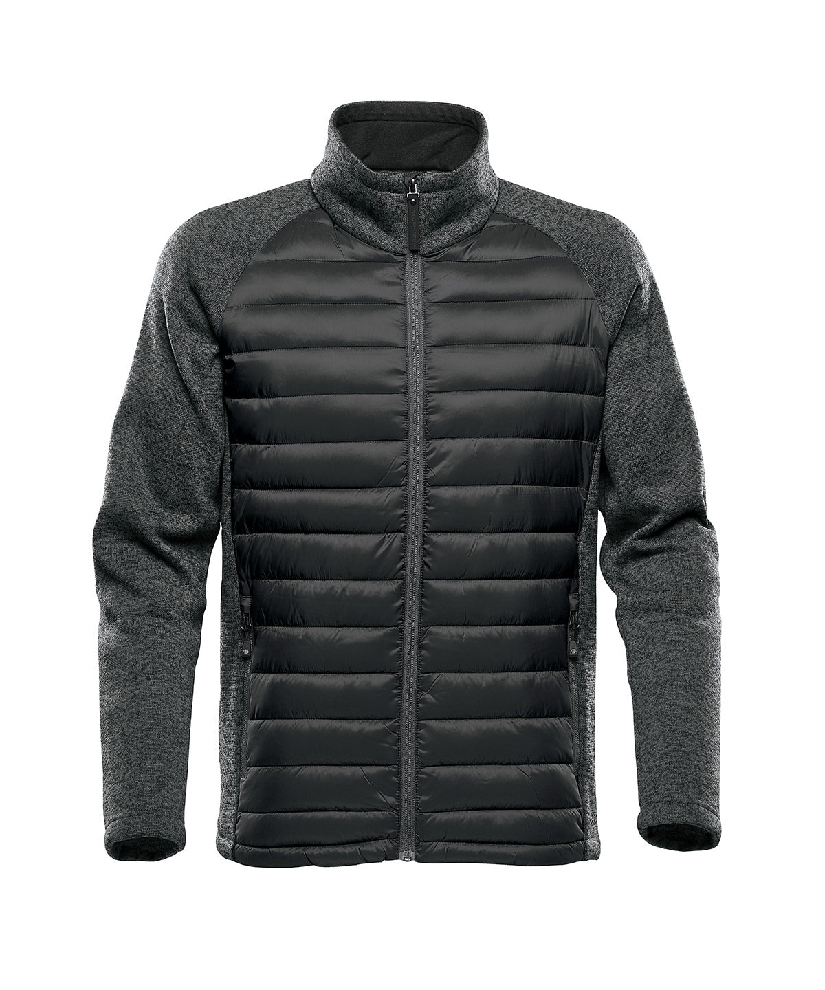 Stormtech ST198 Narvik hybrid jacket in Black/Dolphin Heather