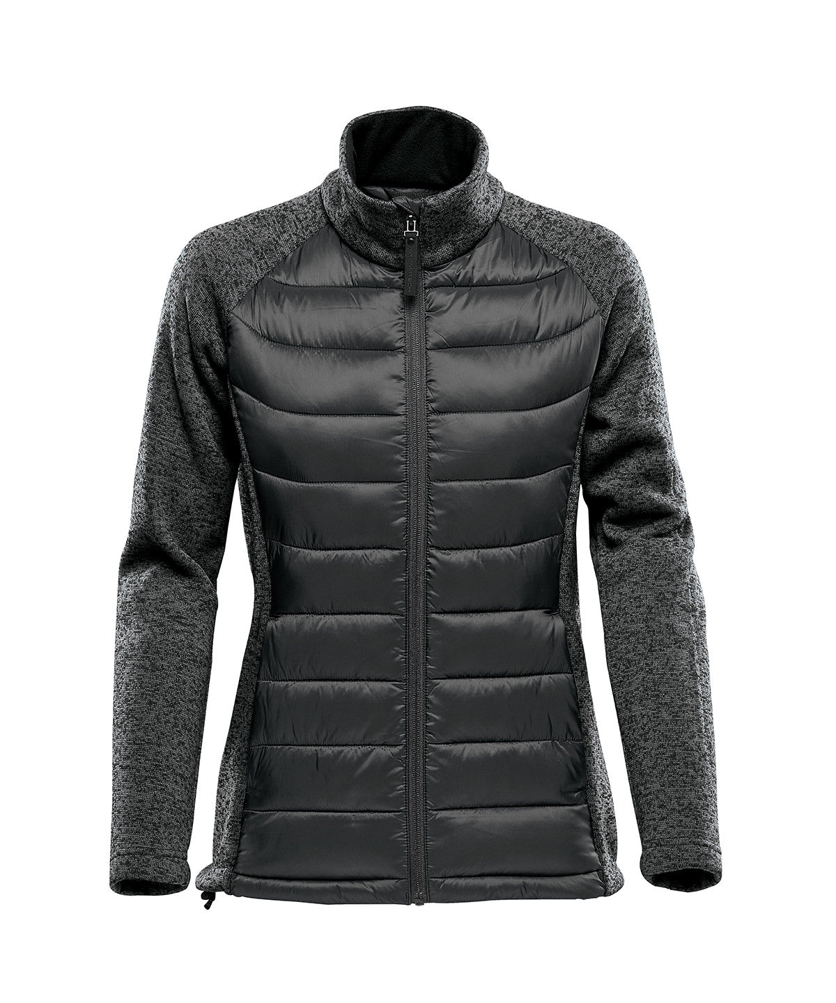 Stormtech ST199 Women’s Narvik hybrid jacket in Black/Dolphin Heather