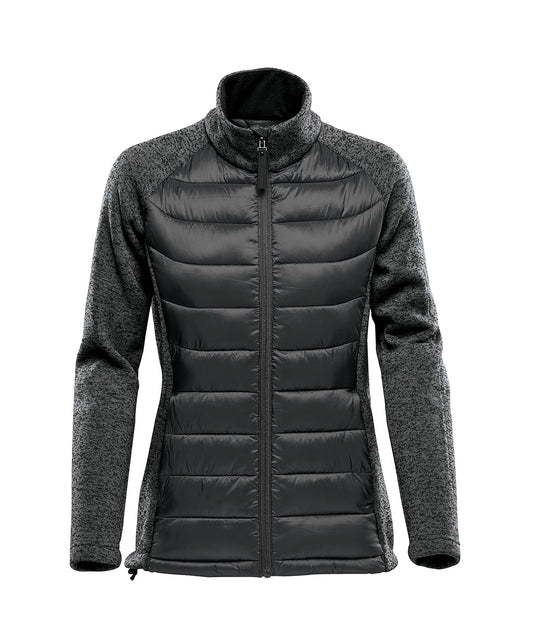 Stormtech ST199 Women’s Narvik hybrid jacket in Black/Dolphin Heather