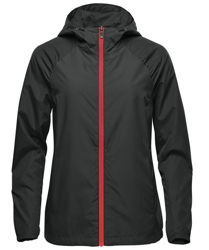 Stormtech ST211 Women’s Pacifica lightweight jacket in Black/Red