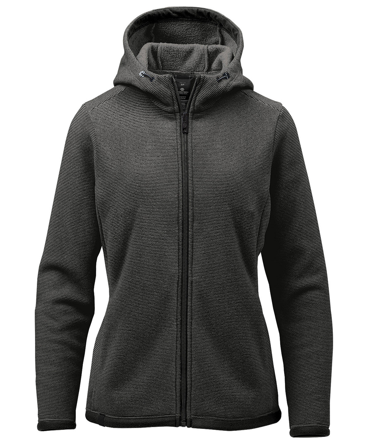 Stormtech ST230 Women’s Medusa fleece hoodie in Charcoal Stripe