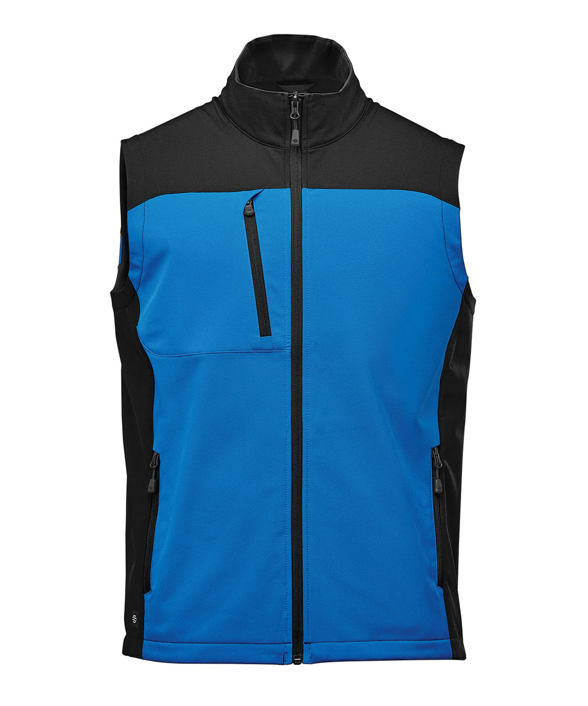 Stormtech ST240 Cascades softshell vest in Azure Blue/Black