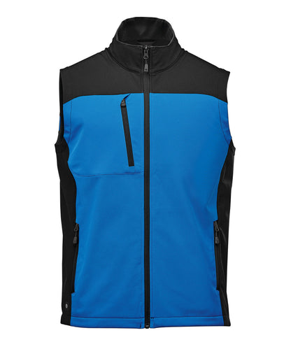 Stormtech ST240 Cascades softshell vest in Azure Blue/Black