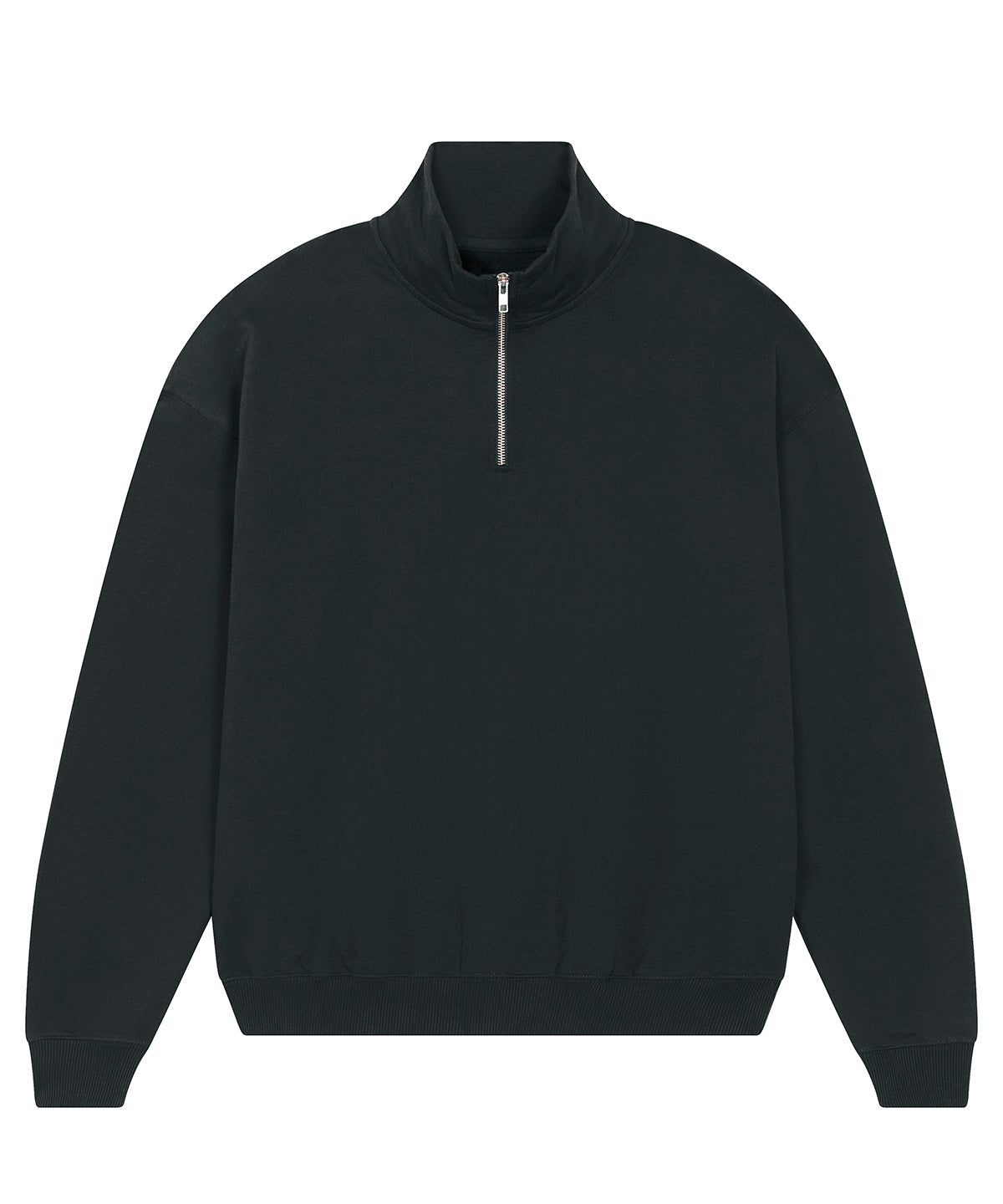Stanley/Stella SX216 Unisex Miller dry 1/4 zip sweatshirt (STSU795) in Black